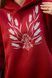 Теплый женский костюм с начесом, вишня, с вышивкой в виде колосков и кантами 8964533 фото 2